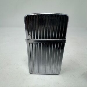 Vintage Nimrod Pipe Lighter Chrome Ribbed Finish Pat 2432265 Engraved